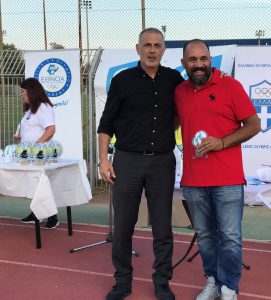 Ο Δήμαρχος Πειραιά Γιάννης Μώραλης στην εκδήλωση του Εθνικού Αθλητικού Κέντρου Νεότητας Αγίου Κοσμά για την Παγκόσμια Ολυμπιακή Ημέρα