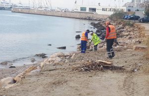 Εργασίες καθαρισμού στις παραλίες Φρεαττύδα και Βοτσαλάκια